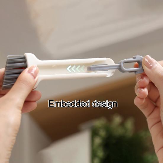 2-in-1-Reinigungsbürste für Becherdeckelspalten mit schrägen Borsten. Reinigungsbürste für Wasserflaschenabdeckungen. Dichtungsentferner. Multifunktionales Reinigungswerkzeug für Becherdeckelspalten