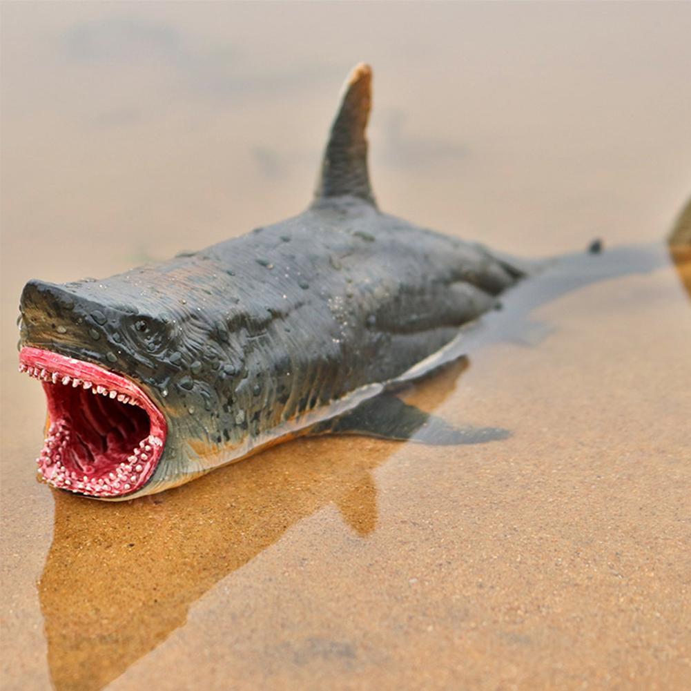 Sea Life Model Megalodon Shark Figure Aquarium Ocean PVC Education Marine Animals Toy Collectio M8V4