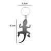 Cartoon Creative Beer Lizard Shape Aluminum Keychains Bottle Opener Corkscrew Openers Keys Ring