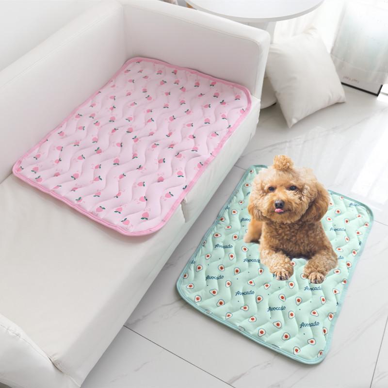 Summer Dog Cooling Mat Breathable Pet Dog Bed Blanket Ice Silk Pad Sofa Kennel for Small Medium Dogs Cats Dog Car Seat Cushion