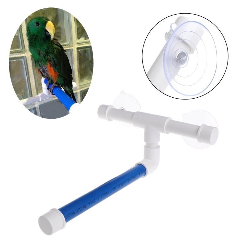  Bird Shower Perch with Suction Cups Portable Parrot Grooming Accessories 9.5”