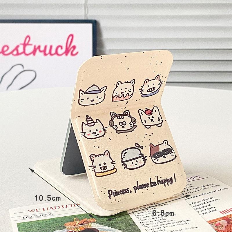 

Настольное зеркало для макияжа, однотонное, из искусственной кожи, простое, портативное, складное, студенческое, компактное, симпатичное, карманное зеркало 10.5cm абрикосовый