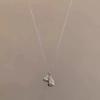 Elegent Double Water Droplet Necklace Long Chain Pendants Necklace for Women  Sweater Chain