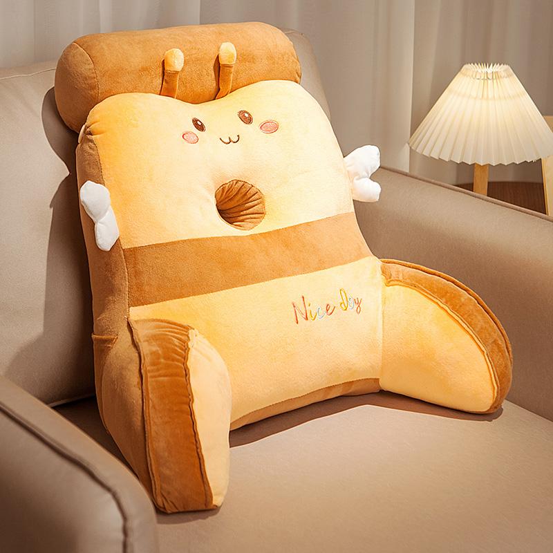 Honeybee Rabbit Cartoon Shape Seat Cushion Multi Functional Reading Pillow Sofa Chair Decorator Plush Waist Cushion Headrest