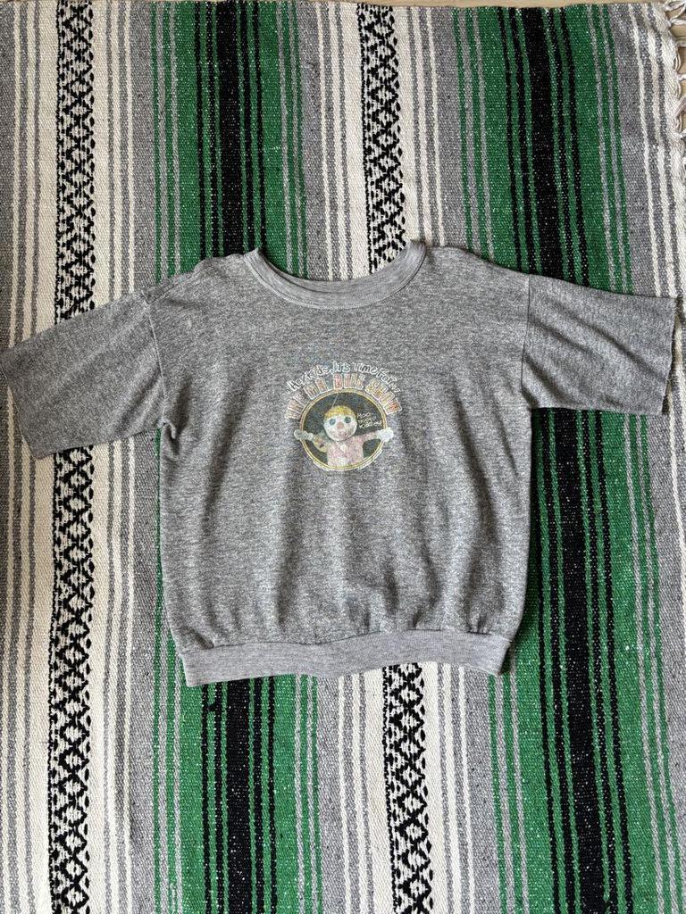 [USED] Short-sleeved Sweatshirt, 70s/80s, Cut-off, Character, Anime