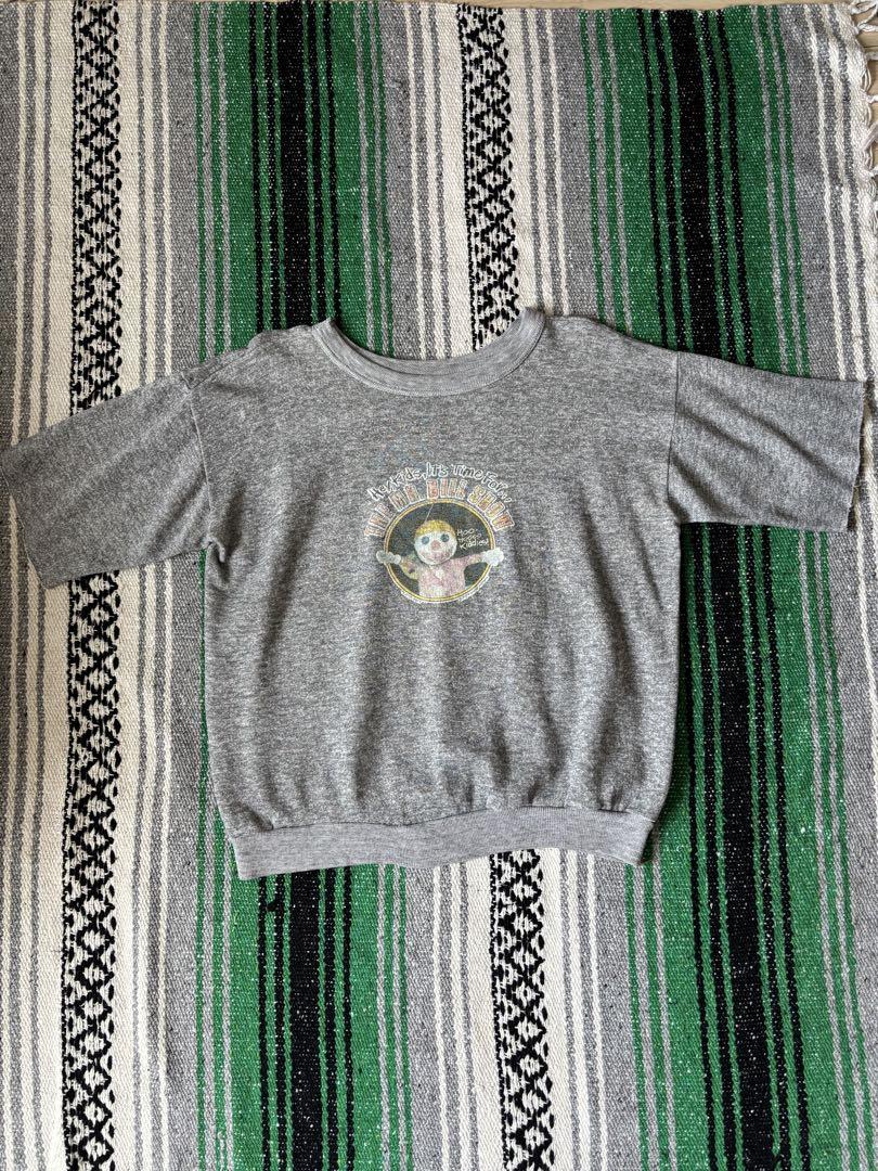 

[Б/У] Толстовка с коротким рукавом, 70-е/80-е, укороченная, с персонажем, аниме