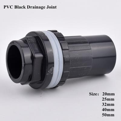 1Pc 20/25/32/40/50mm PVC Water Tank Connector, Thicken Fish Tank Drain Joint Aquarium Inlet Outlet Supply Pipe Joint Fittings