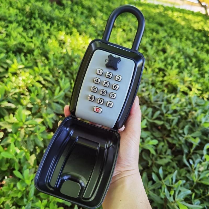 Weatherproof Outdoor Key Lock Box Wall Mounted Key Safe Codes Locking Storage Box Waterproof Lock Box for Key Room Card