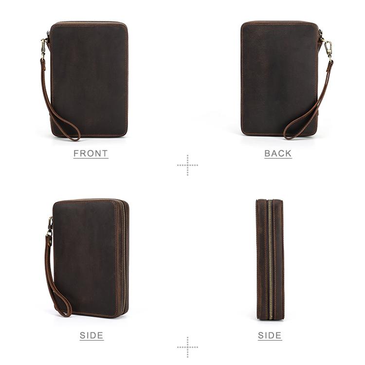 Genuine Leather Watch Bands Cases 12 Slots Watch Straps Storage Bag Organizer Box for Man and Woman