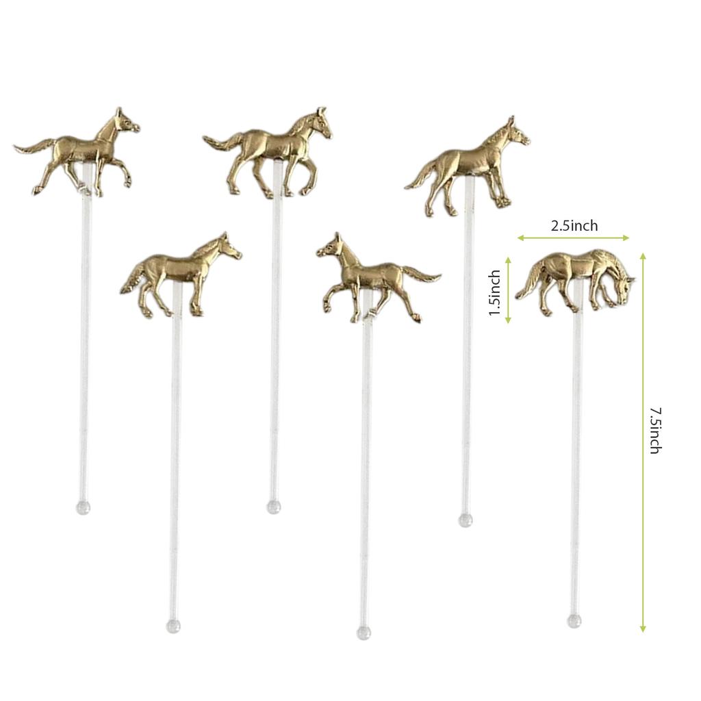 Drink Stirrers With Horse Shape Easy Cleaning Swizzle Sticks For Equestrian Events
