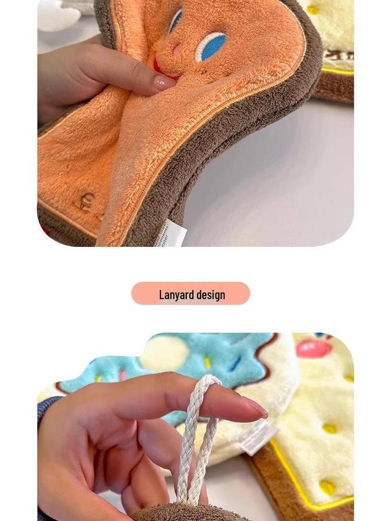 Pengyi Cartoon Hand Towel: Absorbent, Cute, Multi-Size Square Handkerchief