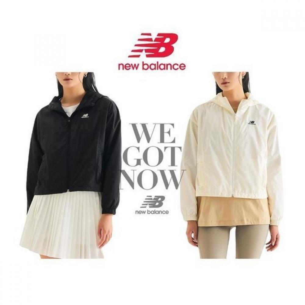

New Balance Women S Semi Crop Running Windbreaker Nbnmd3w702 Black/90 (M)