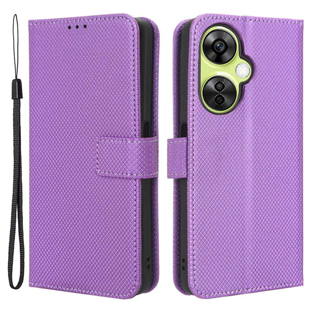 For OnePlus Nord CE 3 Lite 5G/Nord N30 5G Phone Case Wallet Stand Diamond Texture Phone Leather Cover