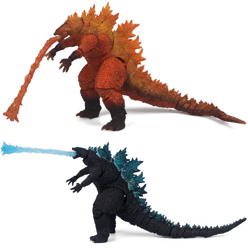 Godzilla vs Kong Figura d'Azione di Godzilla con Dorso Blu Modello con Accessorio Effetto Soffio Atomico Giocattolo da Collezione Articolato