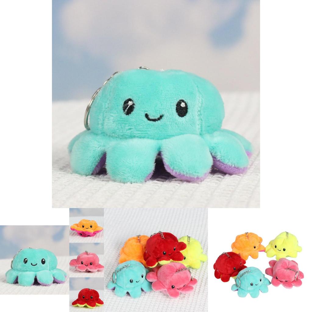 Adorable Plush Octopus Keychain Soft Toy Cute Animal Doll Bag Charm For Kids
