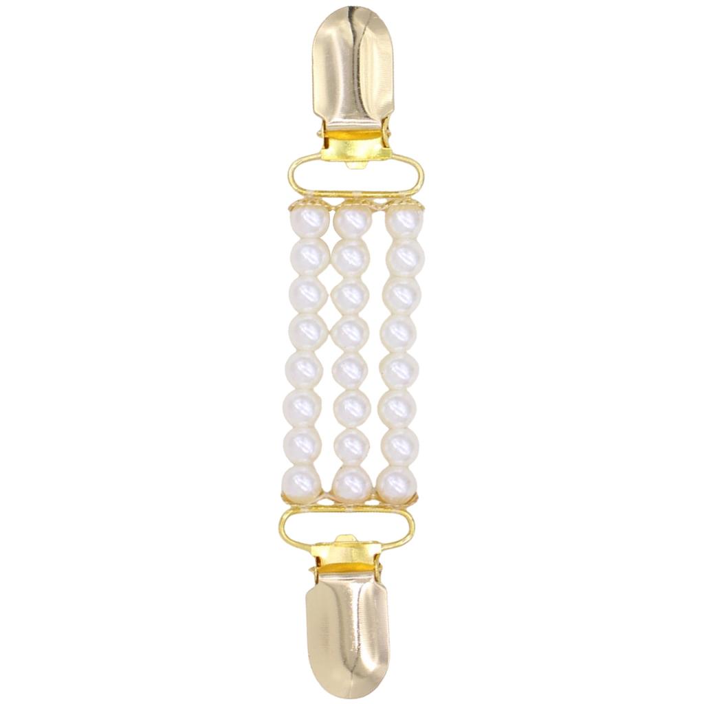 Fashion Pearl Fixed Strap Charm Safety Pin Brooch Beaded Cardigan Clip Suitable for Enhancing Style and Security