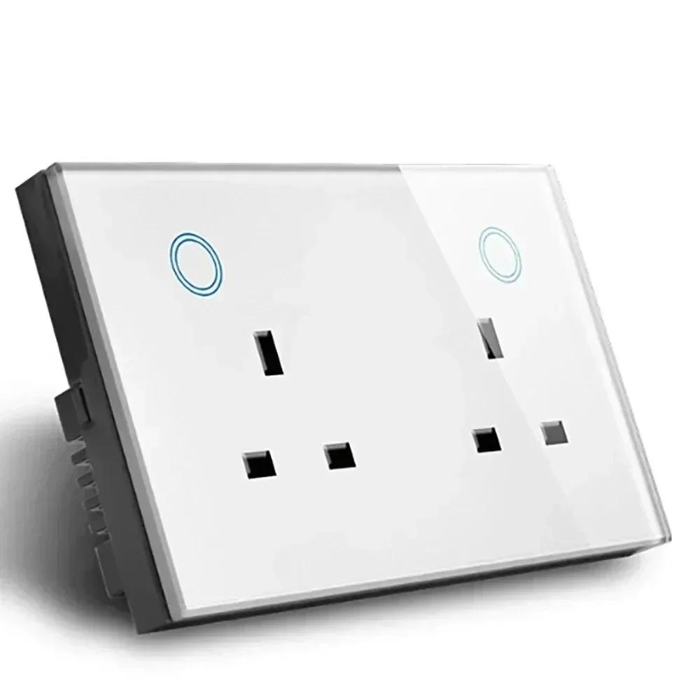 Melery Smart Tuya WiFi Dual UK Socket USB Type-C PD 20W Touch Control,Voice Controls Electricity Monitoring, Alexa Google Home