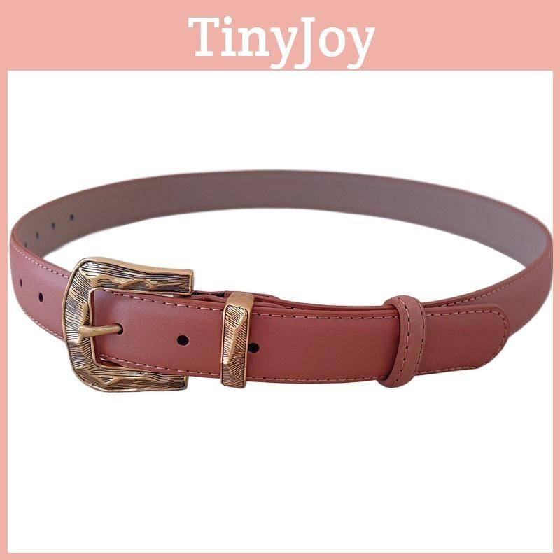 Leather Color Solid Belt For Women With Metal Pin Closure For Casual Outfits