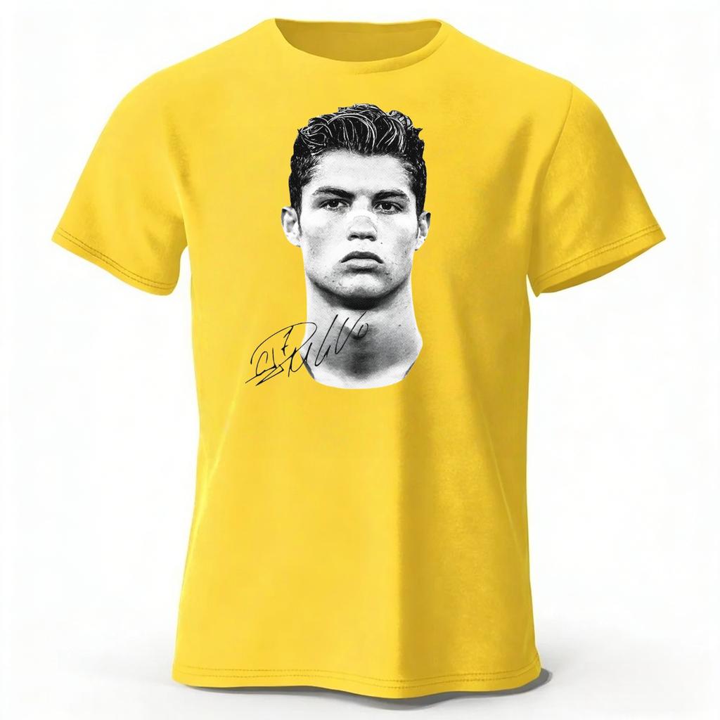 Latest Ronaldo Commemorative Limited Edition Cotton Short Sleeve Summer Mens Comfortable Loose Large Running Fitness Tshirt