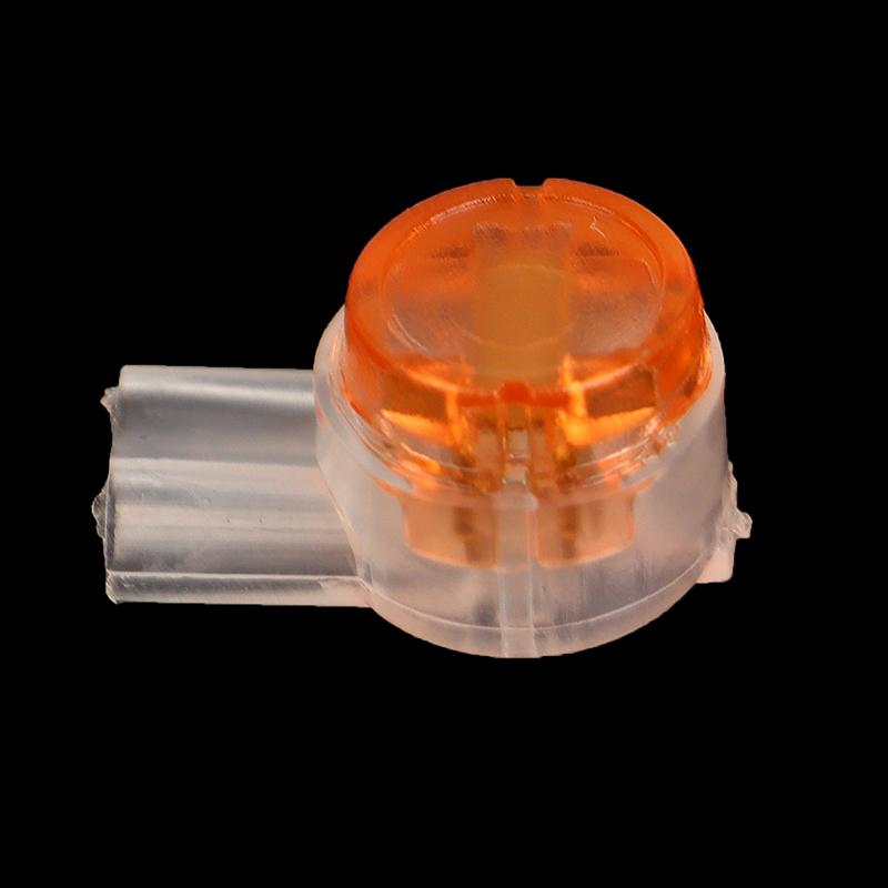 100Pcs K2 Wire Splice Connector Waterproof Gel Filled Wire Button Connector Clear Telephone Splice Network Cable Terminals