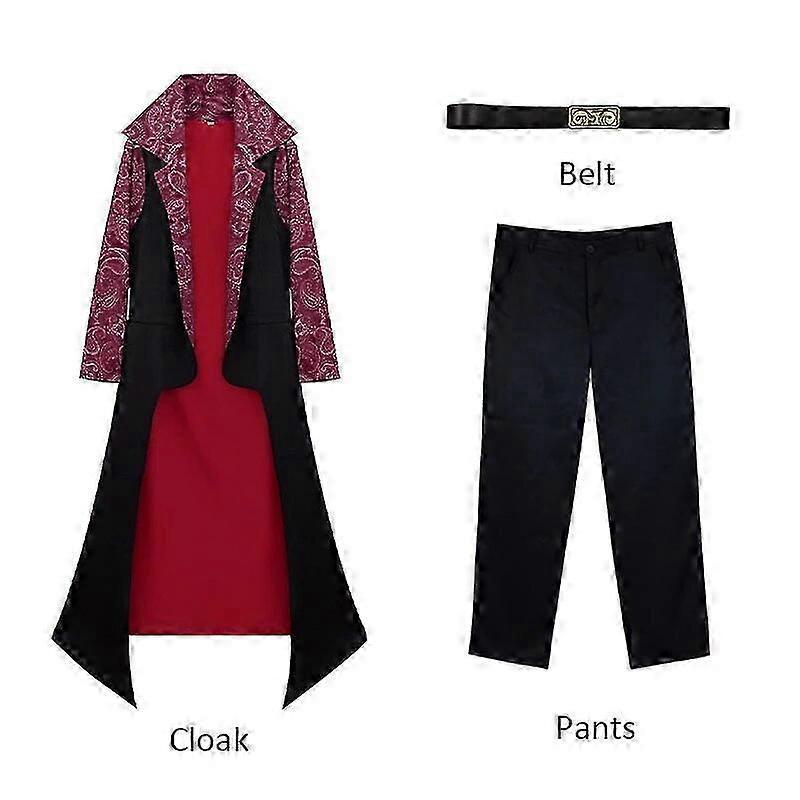 Costume Cosplay Anime Dracule Mihawk Adulto Maschile con Veste e Pantaloni per Festa di Carnevale di Halloween