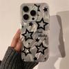 Black Heart  Phone Case for iPhone 17 Air 16 16e 17E 15 14 13 12 11 Pro Max Plus Chiffon Texture Back Cover