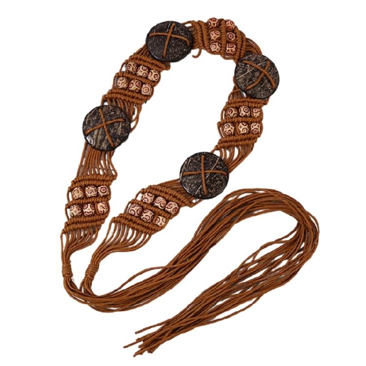 Women Dress Decorative Belt Bohemian Style Fringed Belt Girl Dress Accessories