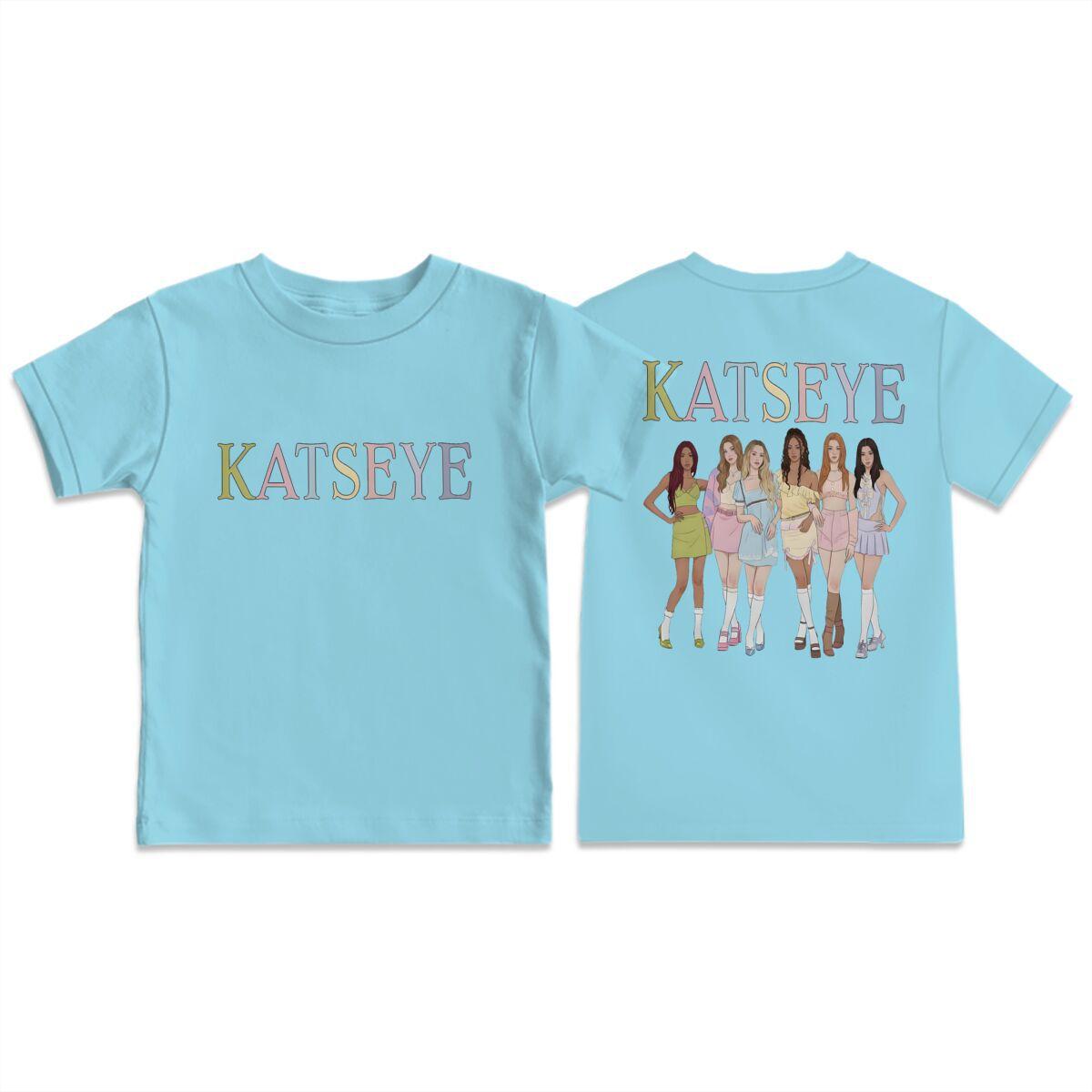 Girl Group Katseye T Shirt For Girls Boy 2026 New Children Clothing Fashion Katseye Print Summer Tops Short Sleeve Kids Tshirt 100