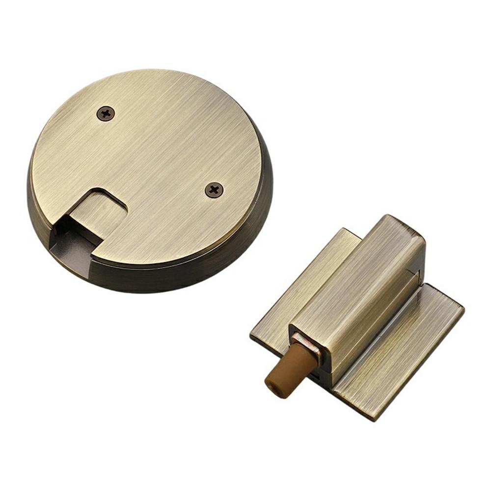 Invisible Floor Mounted Door Stopper No Drill Mechanical Wind Resistant For Bedroom Bathroom