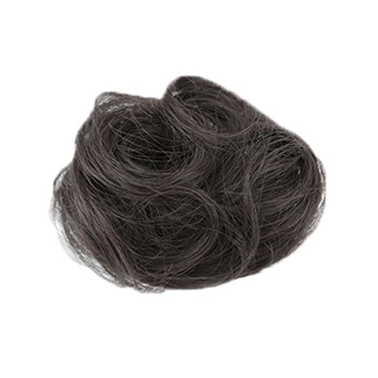 

Шиньон для девочек, натуральный черный, коричневый, прямой, небрежный пучок для женщин и детей, булочка для волос в виде пончика чёрный/коричневый