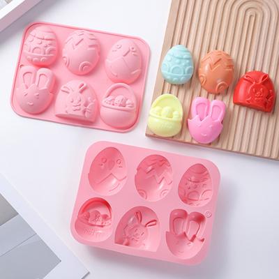 Yousheng Easter Chocolate Mold Non-Stick Easter Bunny Shape Silicone Cake Mold Baking Chocolates Candies Cupcakes Candy Mold