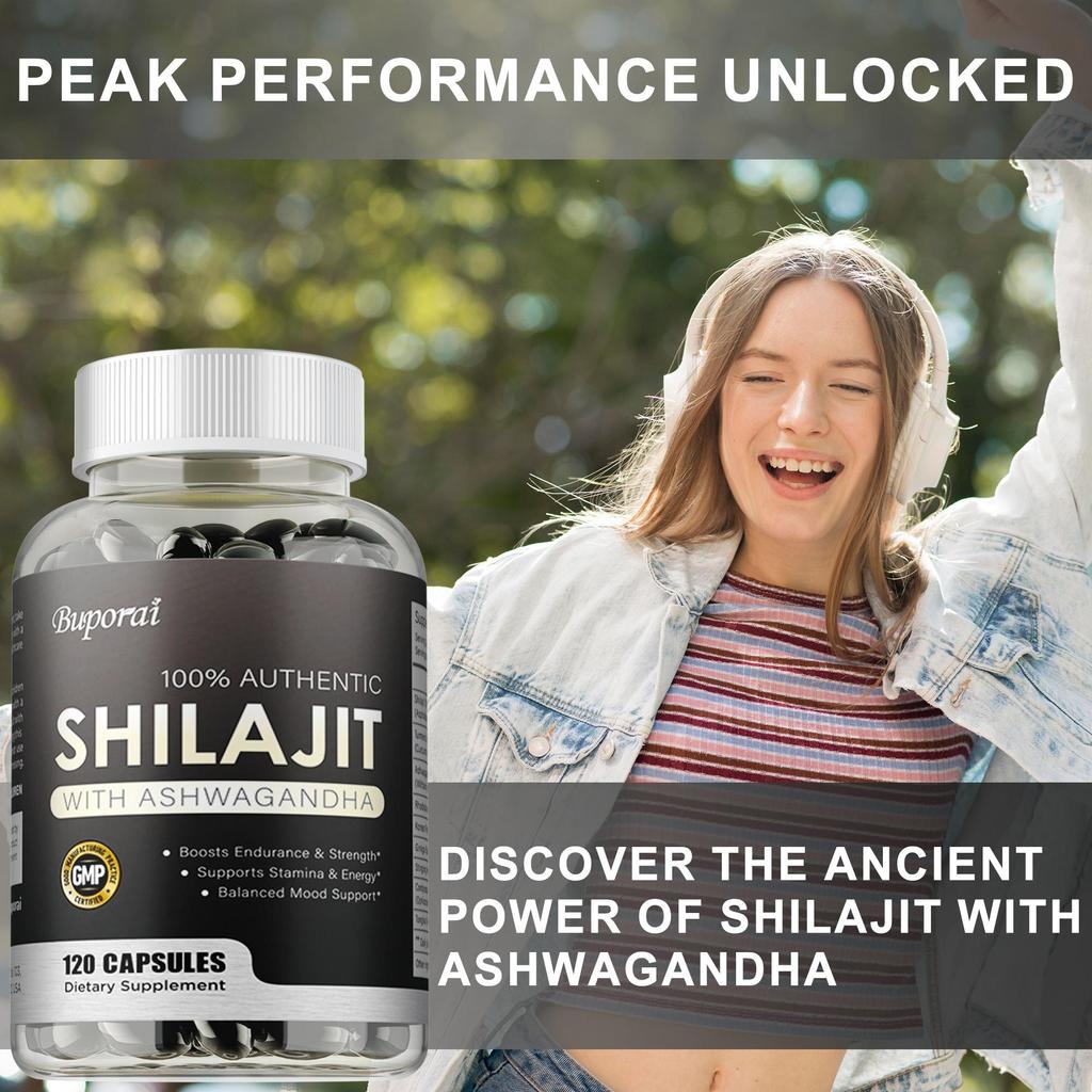 Shilajit - Ashwagandha, Turmeric - Boosts Endurance and Energy, Balances Mood