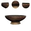 Tigela Decorativa com Pedestal Madeira Café da Manhã Bolo Exibição Servidor Bandeja de Madeira Fruta
