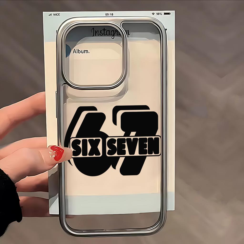 Cool Six Seven 67 Phone Case for IPhone 17 16e 16 15 14 13 12 11 Air Pro Max X XR XSMAX 8 7 Plus Luxury Clear Soft Back Cover