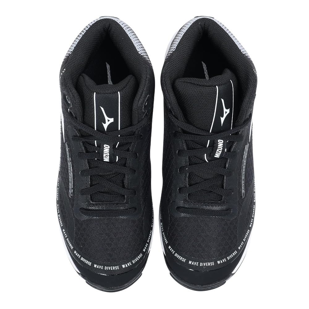 Mizuno Wave Divers DE 2 Fitness Black x White x Light Size 2E Shoes, Indoor, Studio, Gym, Exercise, Gray, 23.5 cm,