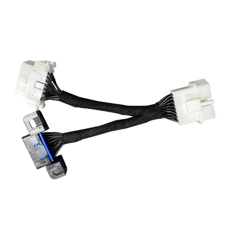 

16Pin OBD 2 Extender OBD2 16 Pin Male To Double Female Y Splitter Elbow OBDII Extension Connector Cable 1