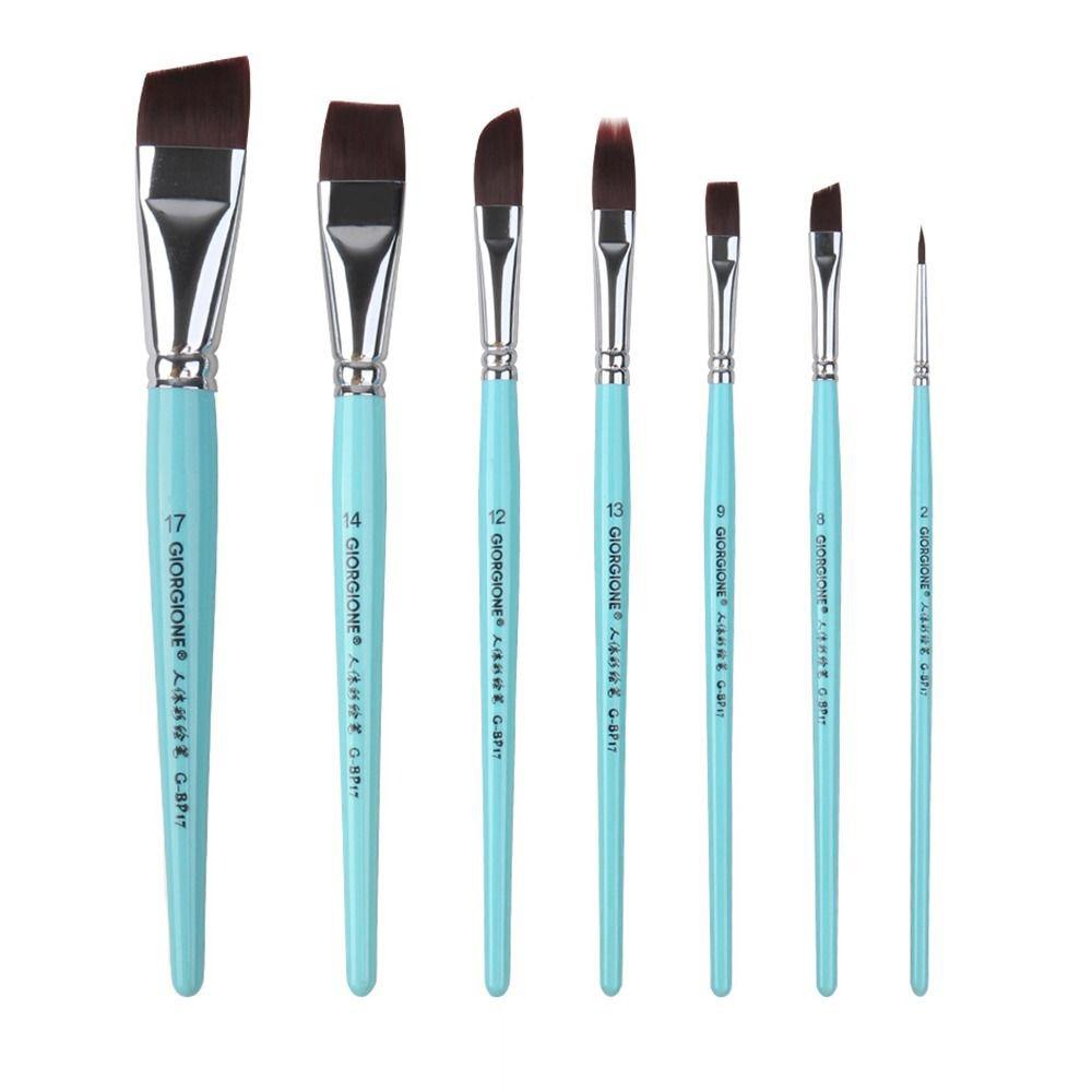 

Multifunctional Drawing Art Pen Professional Oil Painting Brushes Face Body Art Paint Paintbrush blue-7pcs