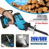 250W 13000mAh 26V/88V Cordless Reciprocating Saw+5 Saw Blades Metal Cutting Wood Tool Portable Woodworking Cutters Blue