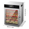 Dehydrators for Food and Jerky with 24H Timer and Light, 6 Drying Racks 800W 30-90℃ Vegetable Fruit Dehydrator with Touchscreen