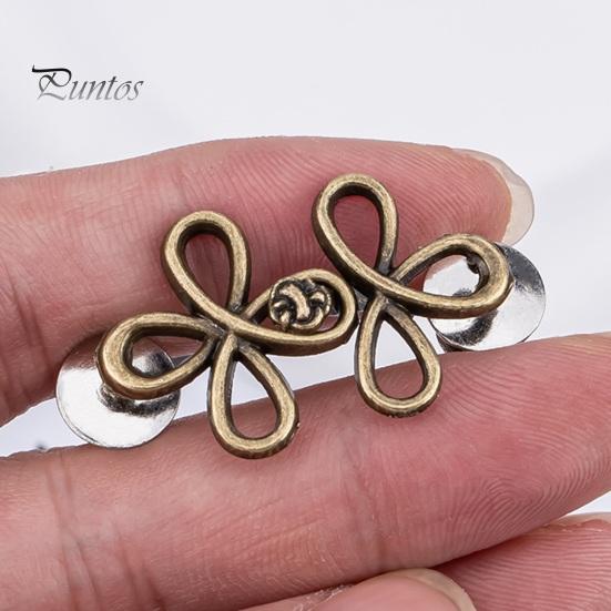 Metal Waist Buckle Six-Leaf Pants Tightener Button, Detachable Loose Jeans Button Pin, No Sewing Required Clothing Accessories Adjuster