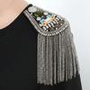 Brooch Fringe Shoulder Mark Epaulet Beads Epaulette Retro Tassel Chain Shoulder Board  Cosplay