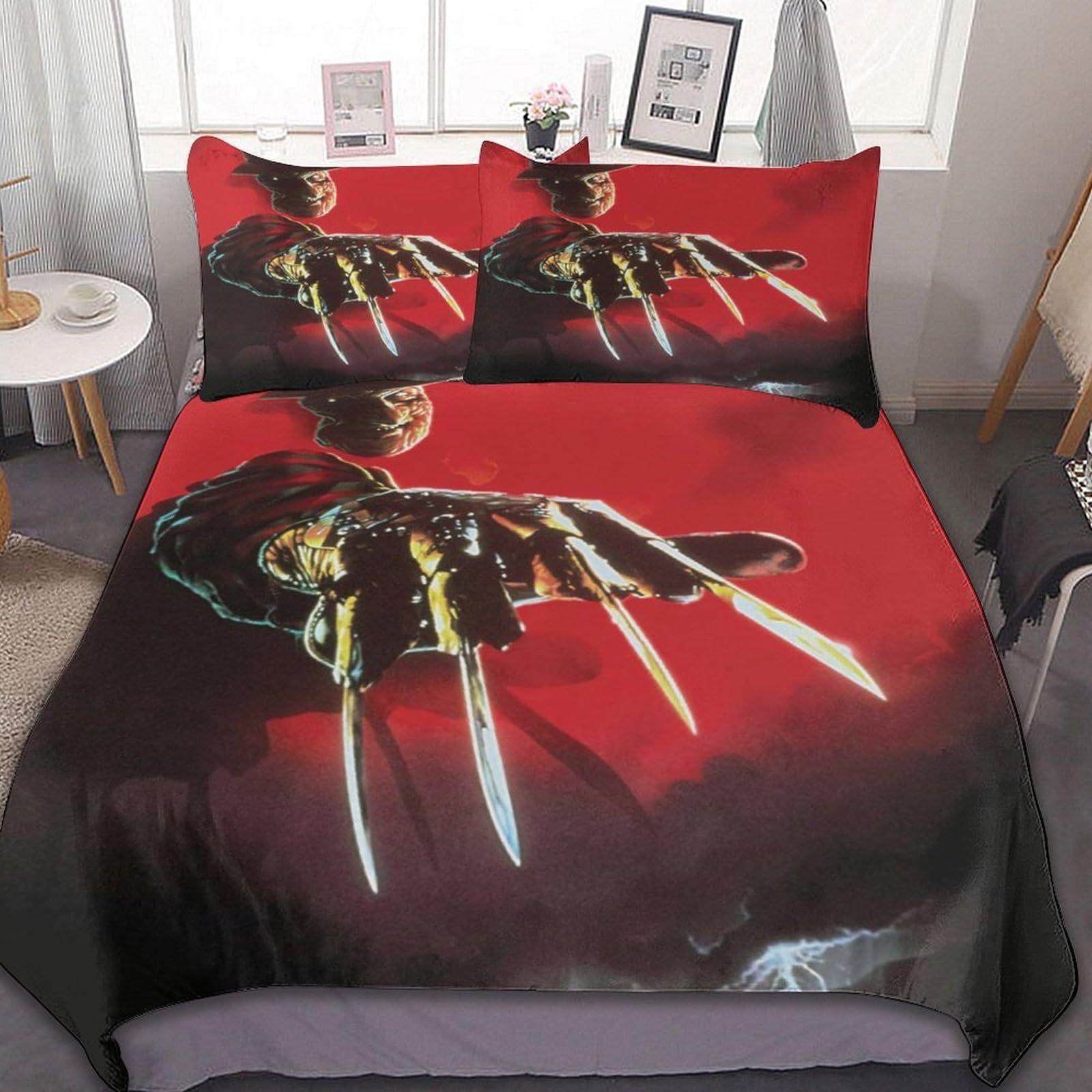 

Red Three-Piece 3D Digital Printing Bedding Set Diy Custom Bed Cover EU single 135*200