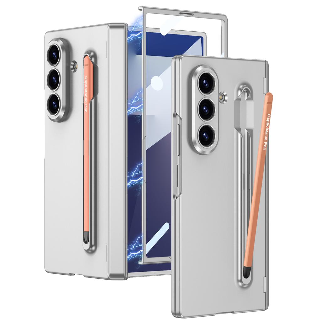 GKK For Samsung Galaxy Z Fold7 5G Case with Stylus Magnetic Hinge Protection PC+Tempered Glass Phone Cover