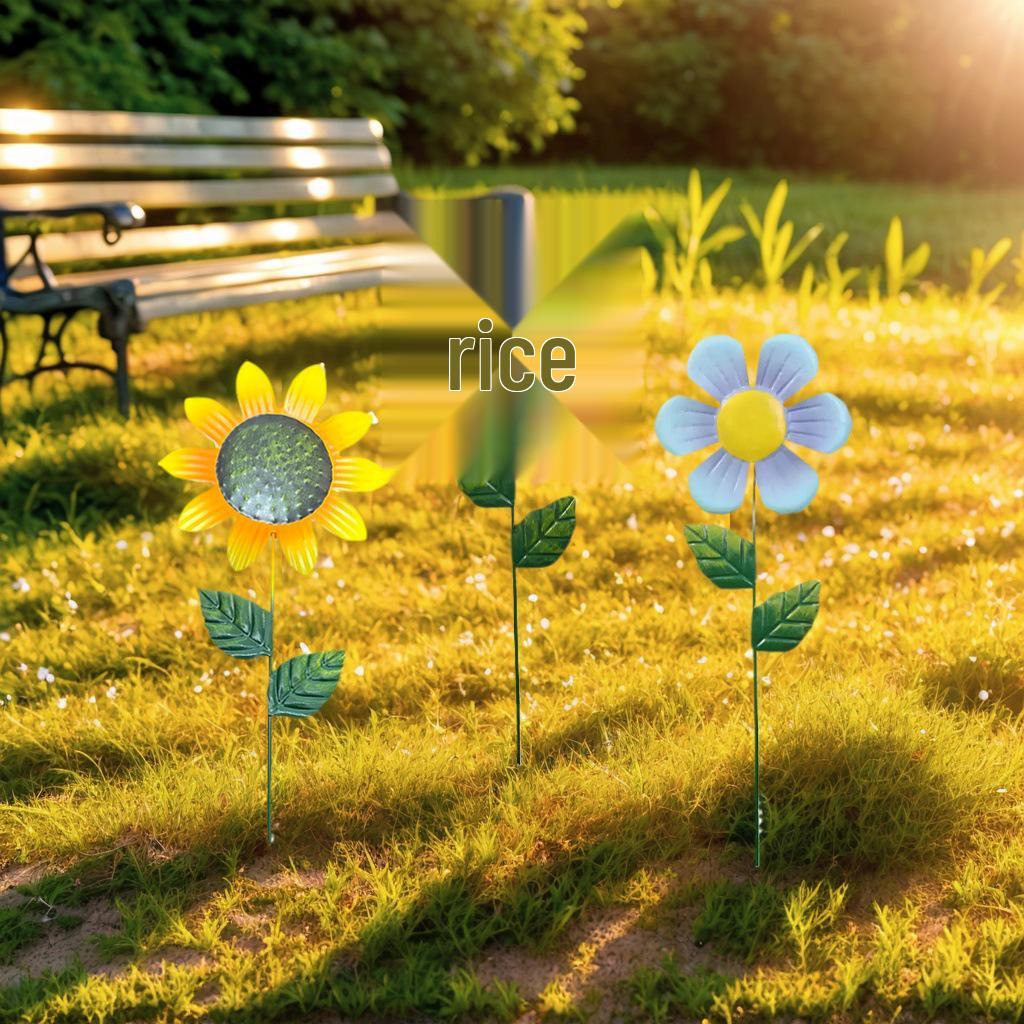 Iron Art Sunflower Garden Ornament - Outdoor Decorative Insert