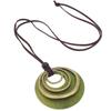 Lederkordelkette Mehrschichtiger Holzanhänger Halsketten für Damen Herren Vintage Schmuck Boho Lange Pulloverhalskette Schmuck Geschenke
