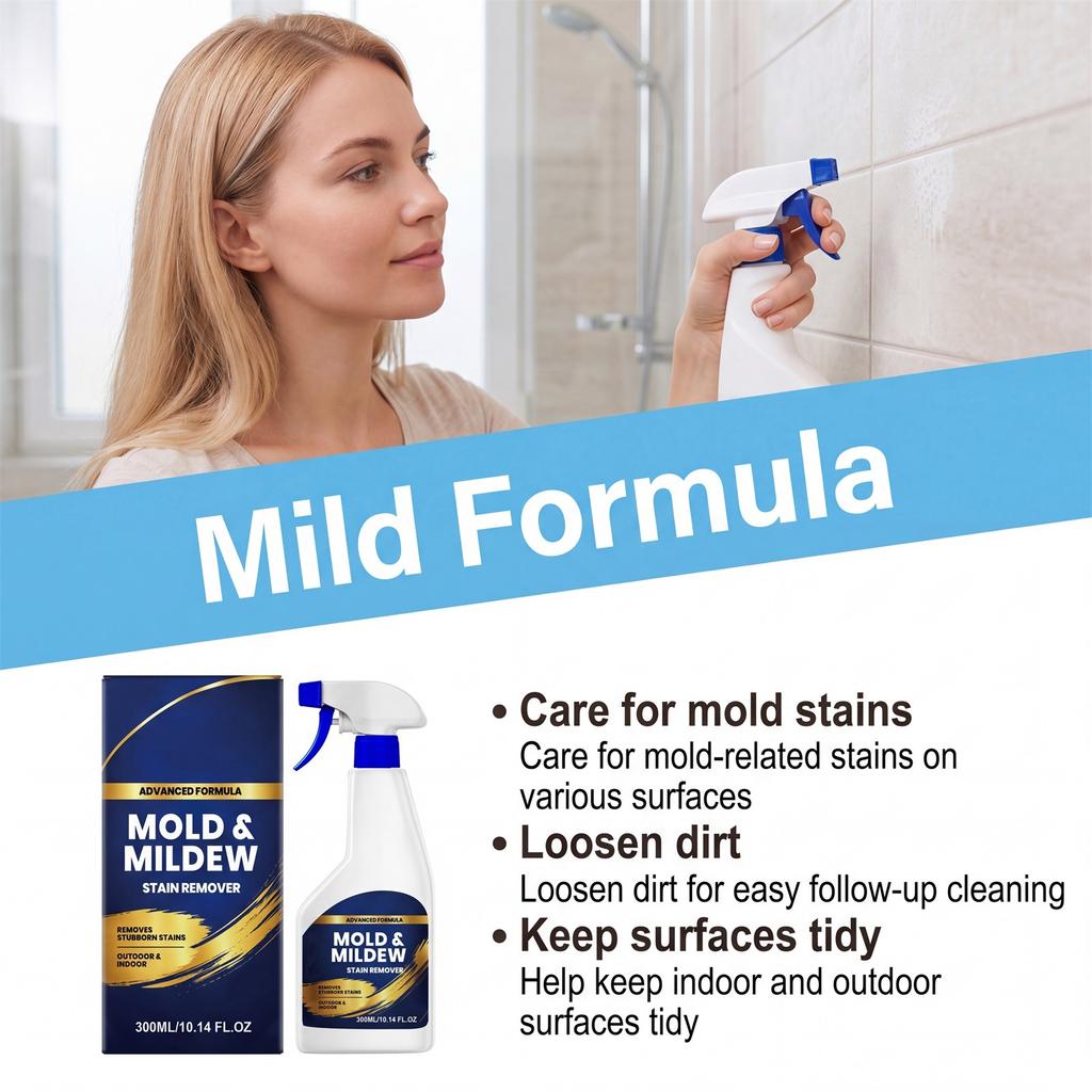 Spray Rimuovi Macchie di Muffa e Mildew Formula Avanzata per Uso Interno ed Esterno Rimuove le Macchie Ostinate Rapidamente Non Richiede Sfregamento 10 14 FL OZ