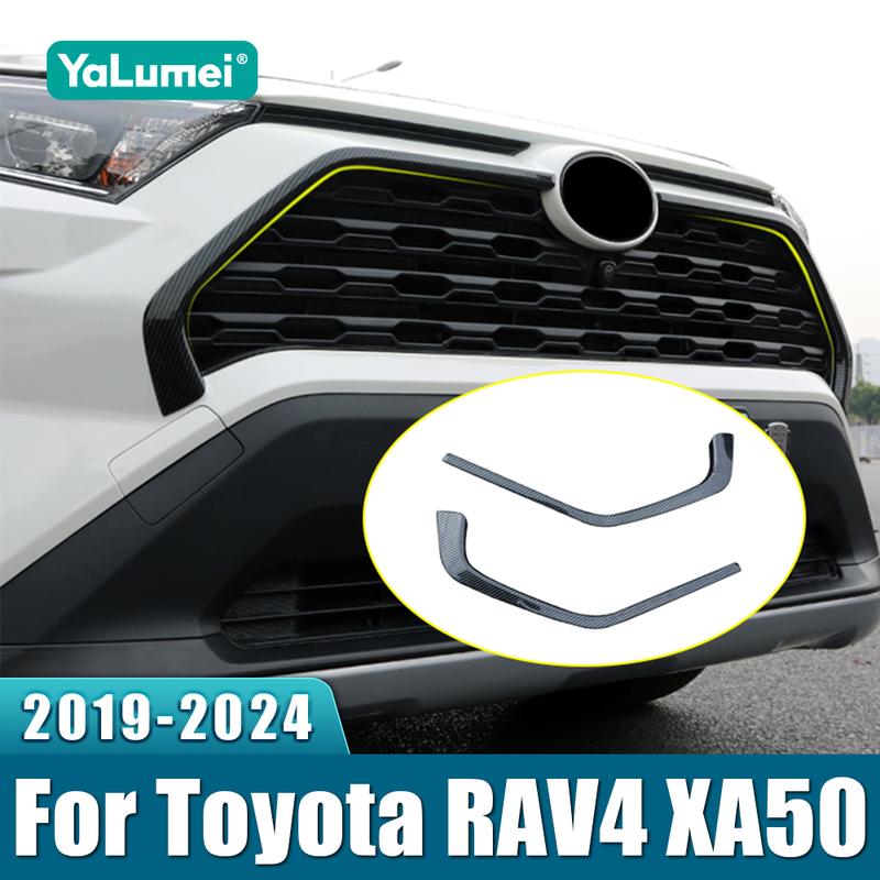 For Toyota RAV4 XA50 2024 RAV 4 Hybrid ABS Car Front Grille Grills Decoration Cover Frame Accessories