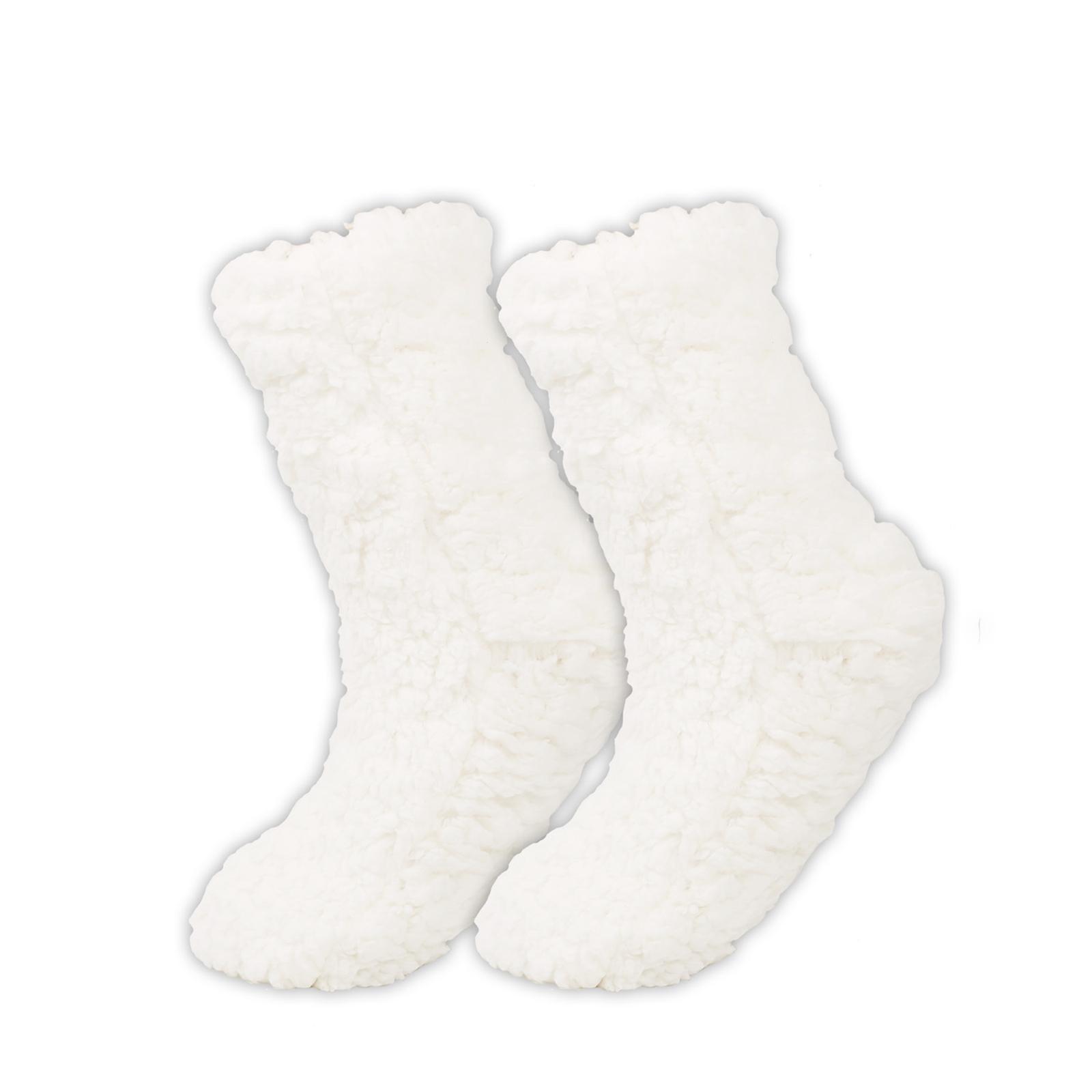 

Женские однотонные толстые носки из кораллового флиса, домашние носки-полуфланель для пола, теплые однотонные носки для ног One Size белый