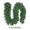 2.7M Artificial Wreath Artificial Christmas Garland Bushy Pine Decoration 180/220 Tips Green for Wall Fireplace