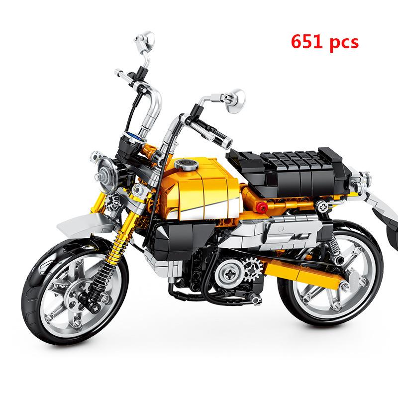 Technical Motorcycle Building Block City Motor Racing Car Speed Motorbike Off Road MOC Model Vehicle Toys For Adults Boy Gifts